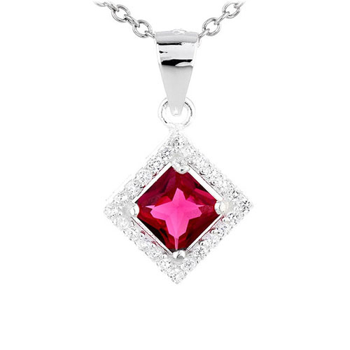 pendentif femme argent zirconium 8300458