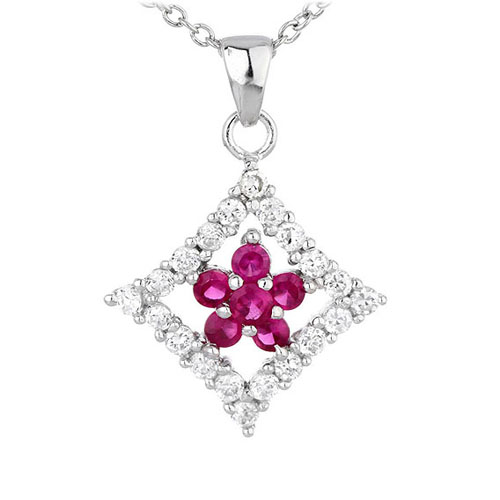 pendentif femme argent zirconium 8300460