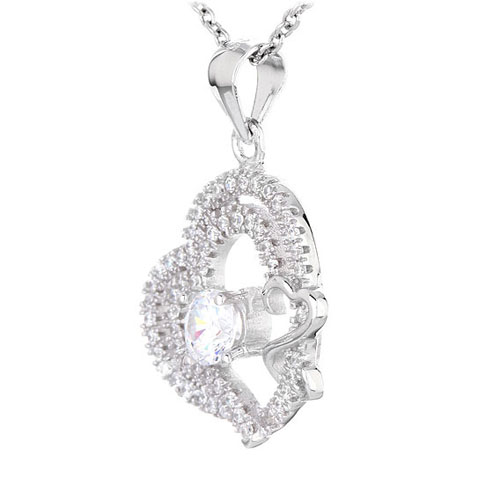 pendentif femme argent zirconium 8300461 pic2