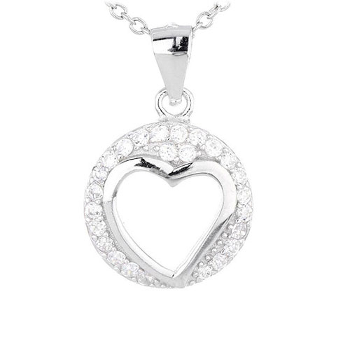 pendentif femme argent zirconium 8300463