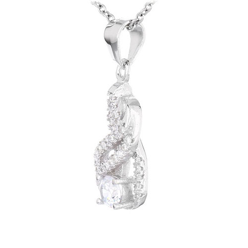 pendentif femme argent zirconium 8300464 pic2