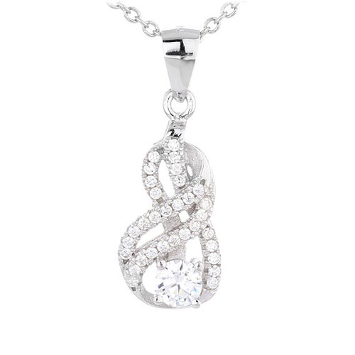 pendentif femme argent zirconium 8300464