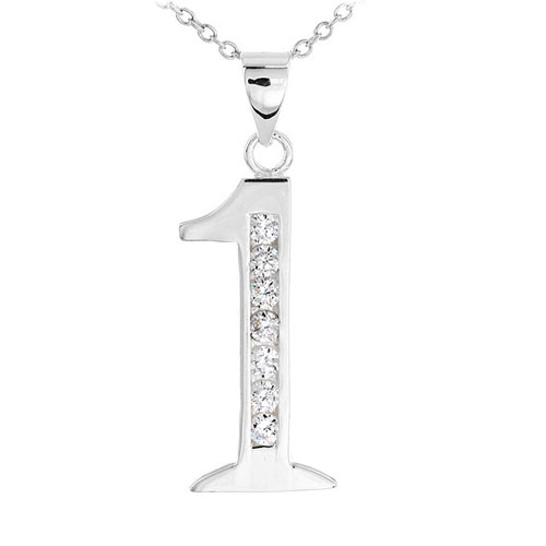 pendentif femme argent zirconium 8300477