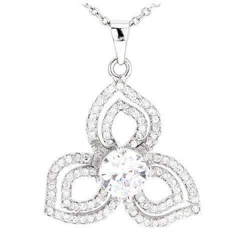 pendentif femme argent zirconium 8300486