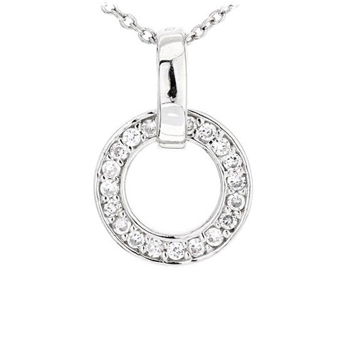 pendentif femme argent zirconium 8300489