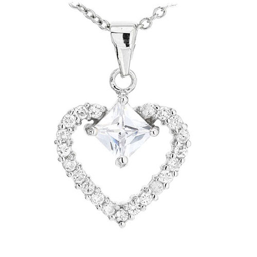 pendentif femme argent zirconium 8300491