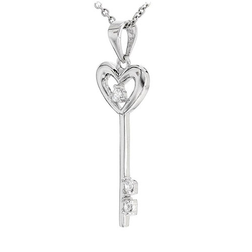 pendentif femme argent zirconium 8300497 pic2