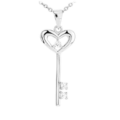 pendentif femme argent zirconium 8300497