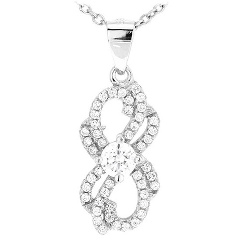 pendentif femme argent zirconium 8300501