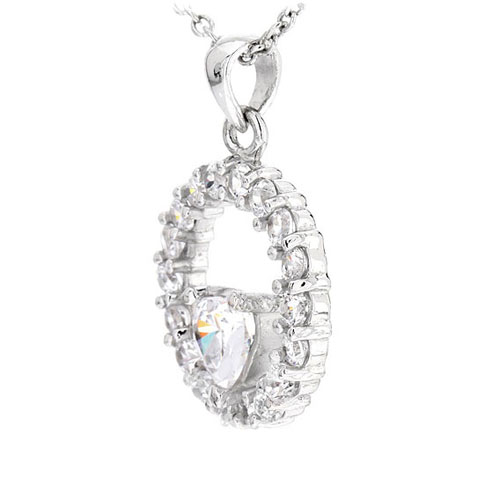 pendentif femme argent zirconium 8300506 pic2