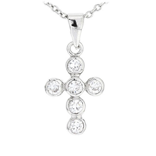 pendentif femme argent zirconium 8300507