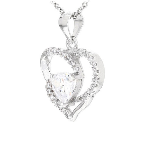 pendentif femme argent zirconium 8300509 pic2