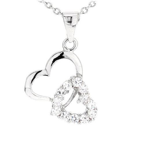 pendentif femme argent zirconium 8300510