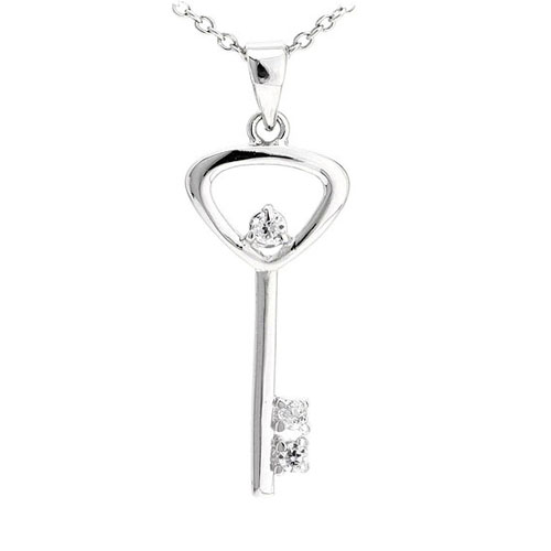 pendentif femme argent zirconium 8300520