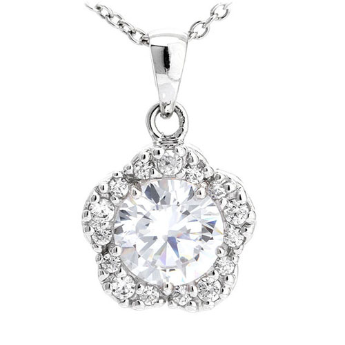 pendentif femme argent zirconium 8300523