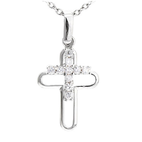 pendentif femme argent zirconium 8300524