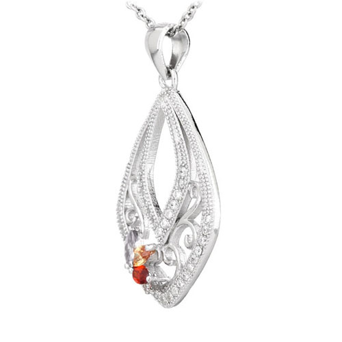 pendentif femme argent zirconium 8300538 pic2