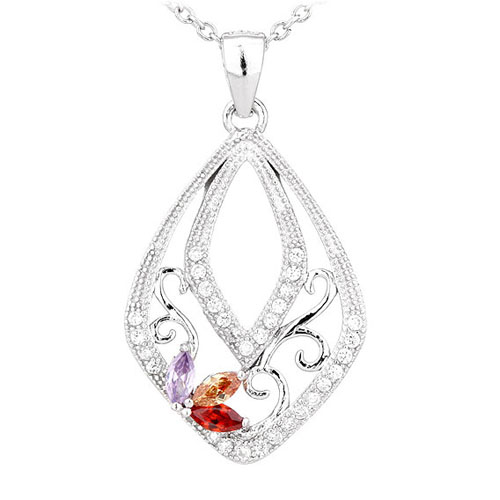 pendentif femme argent zirconium 8300538