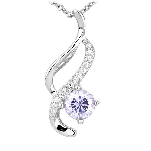 pendentif femme argent zirconium 8300539