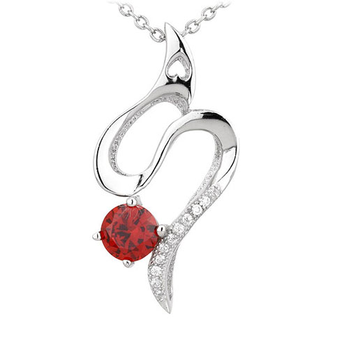 pendentif femme argent zirconium 8300542