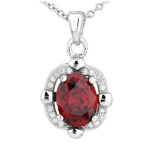 pendentif femme argent zirconium 8300545