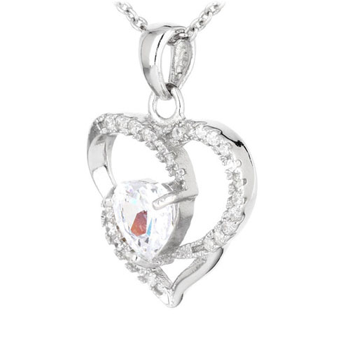 pendentif femme argent zirconium 8300547 pic2