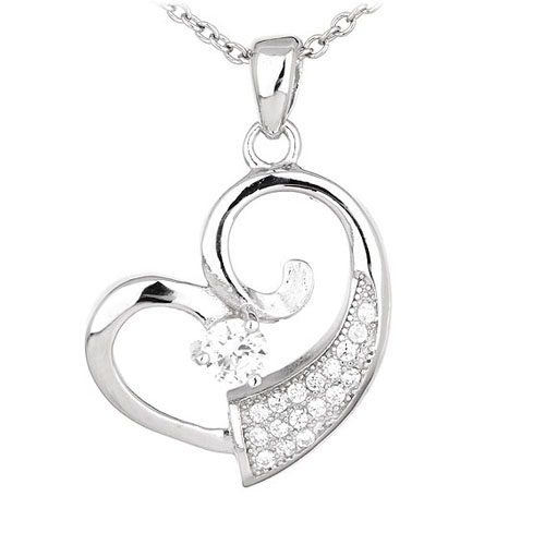 pendentif femme argent zirconium 8300554