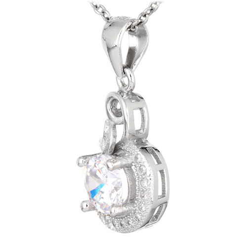 pendentif femme argent zirconium 8300559