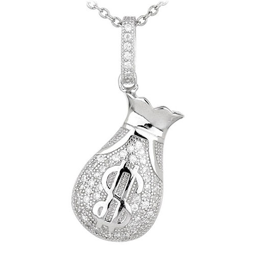 pendentif femme argent zirconium 8300567