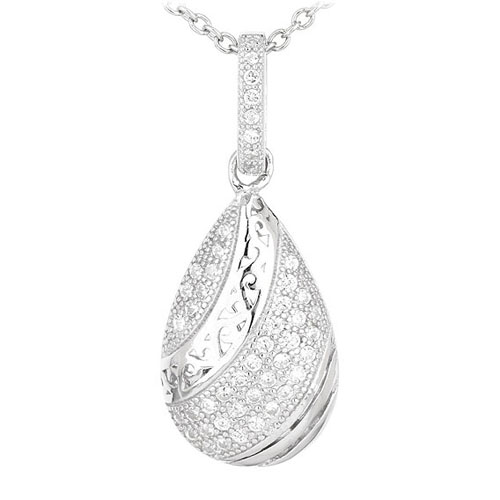 pendentif femme argent zirconium 8300574