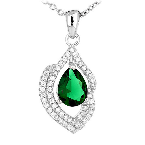 pendentif femme argent zirconium 8300575