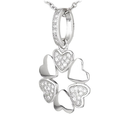 pendentif femme argent zirconium 8300578 pic2