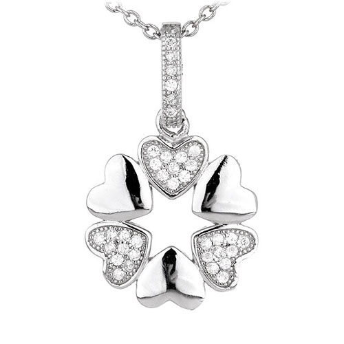 pendentif femme argent zirconium 8300578