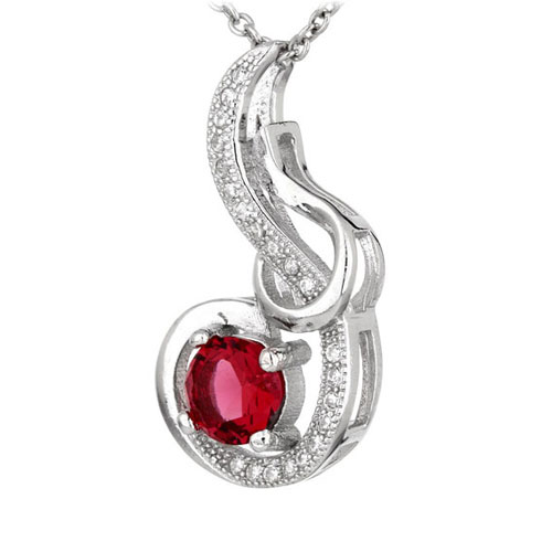 pendentif femme argent zirconium 8300579 pic2