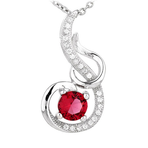 pendentif femme argent zirconium 8300579