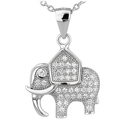 pendentif femme argent zirconium 8300589