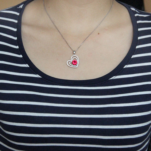 pendentif femme argent zirconium 8300595 pic4