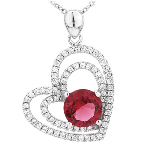 pendentif femme argent zirconium 8300595