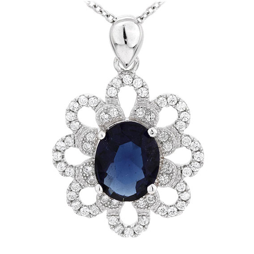 pendentif femme argent zirconium 8300596