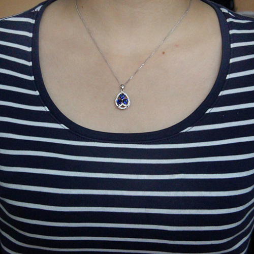 pendentif femme argent zirconium 8300598 pic4