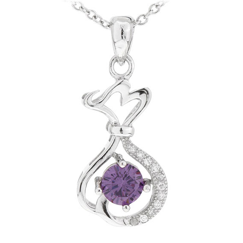 pendentif femme argent zirconium 8300622