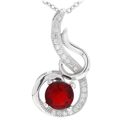 pendentif femme argent zirconium 8300636