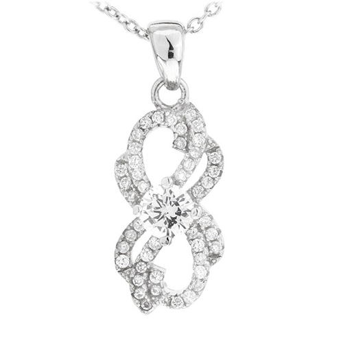 pendentif femme argent zirconium 8300660