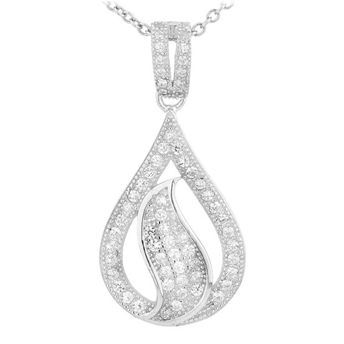 pendentif femme argent zirconium 8300674