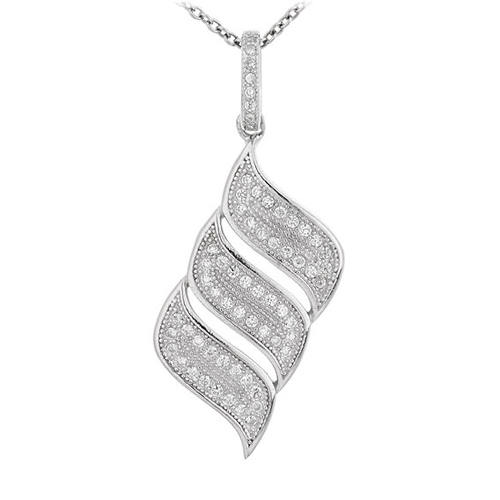 pendentif femme argent zirconium 8300675