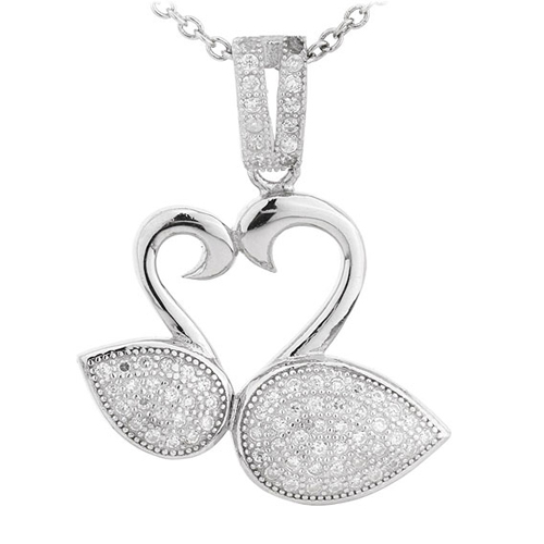 pendentif femme argent zirconium 8300677