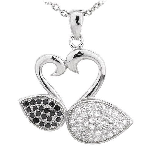 pendentif femme argent zirconium 8300678