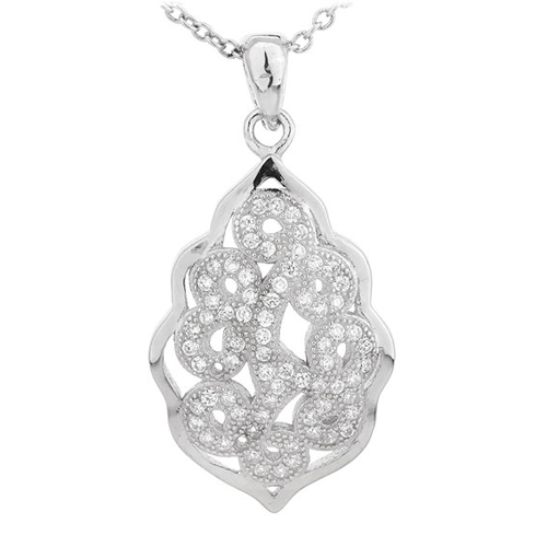 pendentif femme argent zirconium 8300679