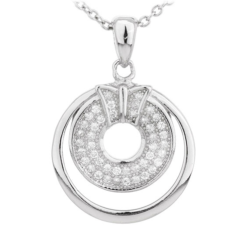 pendentif femme argent zirconium 8300682