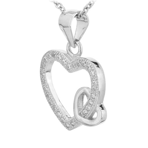 pendentif femme argent zirconium 8300697 pic2